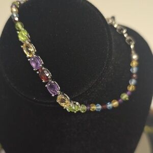 🆕️✨️Karis Multi Gemstone Beaded Bracelet in Platinum Bond 9.65 ctw✨️